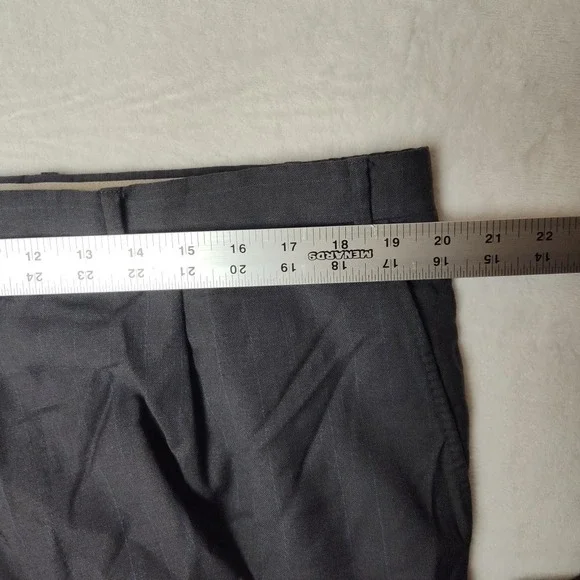 Canali Pants Mens 58 38x28 Gray Pinstripe Wool Pleated Dress Trousers Made Italy
